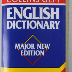 COLLINS GEM , ENGLISH DICTIONARY , MAJOR NEW EDITION , 1994