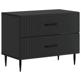 vidaXL Dulap de noapte Negru 62 x 34,5 x 47,5 cm Lemn prelucrat 894776