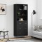 vidaXL Dulap &icirc;nalt, negru, 69,5x34x180 cm, lemn compozit 3189374