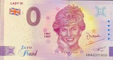 X. RARR : 0 POUND SOUVENIR - LADY DI , PRINTESA DIANA - 2022.1 - UNC // NU TRIMIT PRIN CURIER