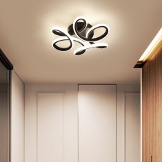 Lustra LED, negru, 50W, 3000K/4000K/6000K