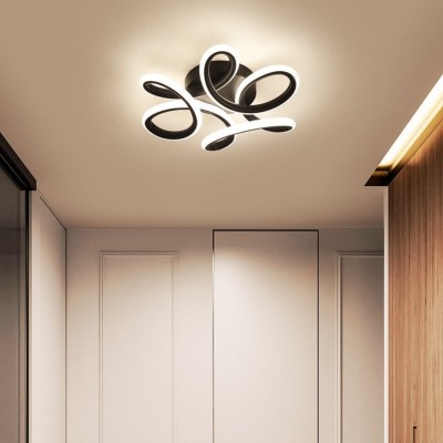Lustra LED, negru, 50W, 3000K/4000K/6000K foto