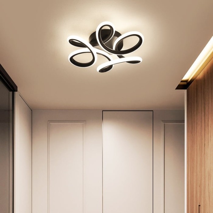 Lustra LED, negru, 50W, 3000K/4000K/6000K