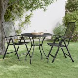 Cumpara ieftin Masă de grădină antracit &Oslash;80x72 cm plasă metalică expandată