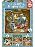 Educa Progressive Puzzle Forest Tales 12-16-20-25 Pcs (80-19685)