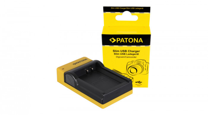 PATONA &Icirc;ncărcător subțire Micro-USB Canon LP-E10 EOS EOS EOS1100D EOS-1100D Rebel T3 - Patona