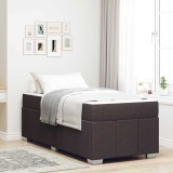 VidaXL Cadru de pat cu saltea Maro &icirc;nchis 80 x 200 cm țesătură