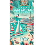 ESIM Saint Barthelemy, Unlimited Standard, 30 Days