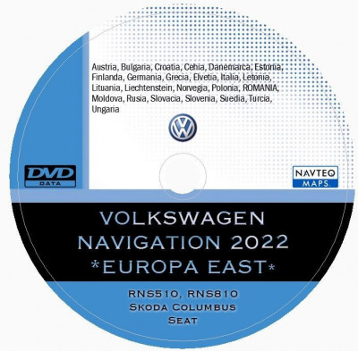 Dvd Harti navigatie Volkswagen RNS 510 VW Passat CC Tiguan GPS foto