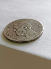 Moneda Romania 5 LEI 1881 5 stele 5 raze .argint foto