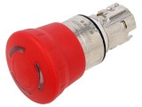 Comutator Siguranță 22mm EAO, Cap Ciupercă Roșu, 2 Poziții