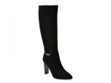Cizme elegante EPICA negre, 3R400, din piele intoarsa