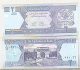 bnk bn Afghanistan Afganistan 2 afganis 2002 unc