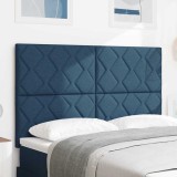Tăblia Albastră cu Design Cu Blocuri de Diamant, 160 cm, Poliester