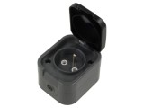 Conector alimentare AC 2P+PE 250VAC 16A gri pentru perete