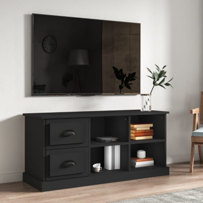 Comodă TV, negru, 102x35,5x47,5 cm, lemn prelucrat foto