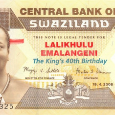 SWAZILAND █ bancnota █ 100 Emalangeni █ 2008 █ P-34 █ POLYMER █ UNC necirculata