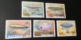 Vietnam 1990 &ndash; Dirijabile și aerostate istorice, serie completă 5 timbre ștampilate - A40