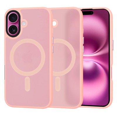 Husa iPhone 16 Plus Techsuit HaloFrost&amp;Atilde;&amp;sbquo;&amp;Acirc;&amp;nbsp;MagSafe Series, roz foto