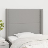VidaXL Tăblie de pat cu aripioare gri deschis 103x16x118/128 cm textil 3119430