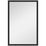 HOMCOM Oglindă murală rectangulară 60 x 40 cm, cadru din lemn negru, ideală pentru baie, living sau dormitor | Aosom Romania