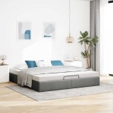 VidaXL Cadru pat otoman fără saltea Gri &icirc;nchis 180x200 cm țesătură