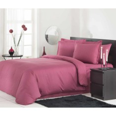 Set 2 huse perna din damasc, densitate 130 g/mp, Fucsia