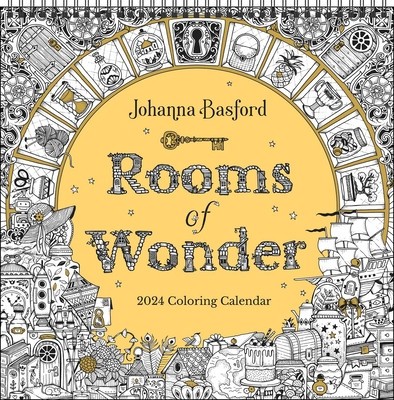 Johanna Basford 2024 Coloring Wall Calendar: Rooms of Wonder foto