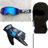 Cumpara ieftin Set accesorii moto -off road-atv-bicicleta-tricicleta:Ochelari,manusi si cagula, set Marime L