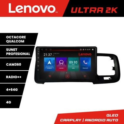 Navigatie Volvo S60 2008-2014 Lenovo Kit-s60-08 8 core QLED Qualcomm 4+64 360 Android Waze USB Navigatie Internet Youtube Radio CarStore Technology