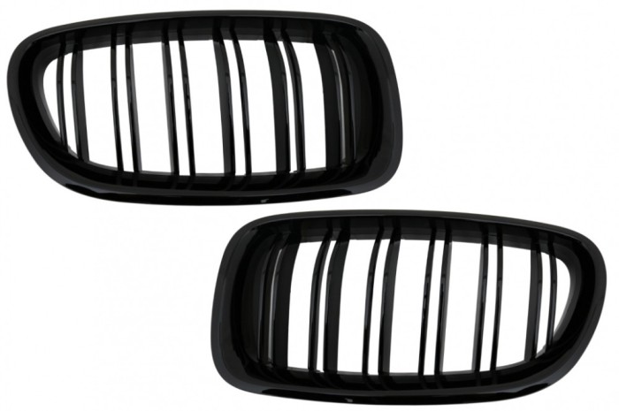 Grile Centrale BMW Seria 5 F10 F11 Limuzina Touring (2010-up) Negru Lucios M Design Performance AutoTuning