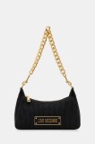 Love Moschino poseta de piele culoarea negru, JC4357PP0L