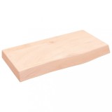 Cumpara ieftin Blat de baie, 60x30x(2-6) cm, lemn masiv netratat