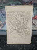 Karte der Europaeischen Turkei und Griechenland, 1853, Hartă Turcia Europeană și Grecia, Walachei, Moldau, Bessarabien, Siebenburgen, Dobrudscha, 181