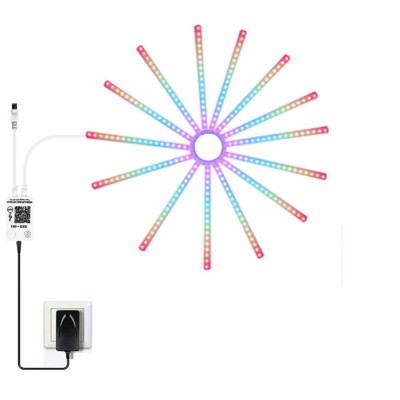 Banda lumini LED RGB artificii, Smart, BT, USB foto