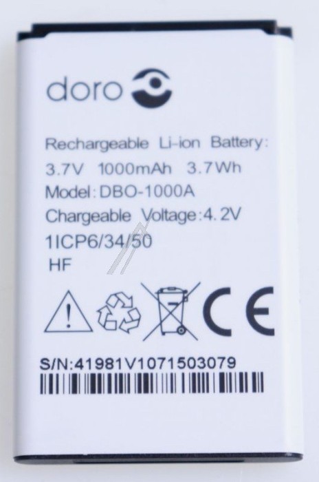 DBO-1000A / DBAA-1000A DORO ERSATZAKKU PASSEND F&Uuml;R 1370/1372/2404 ECO