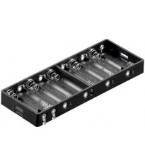 Suport baterie 10x AA R6 cu contacte pentru lipire Goobay foto