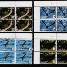 Niuafo'ou 2016-Fauna,Pasari,Petrelul negru,serie 4 val.bloc de 4,MNH,Mi.607-610