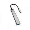 Hub USB-C Dudao A16T, 1 x USB-A 3.0 - 3 x USB-A, Negru