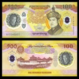 BHUTAN █ bancnota █ 100 Ngultrum █ 2025 █ P-43 █ COMEMORATIV POLYMER █ UNC █ necirculata