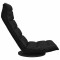 Scaun de podea pivotant, negru, material textil - 4
