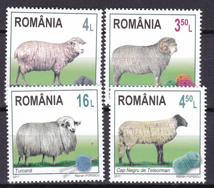 Romania 2017 fauna rase de oi MNH