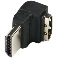 Adaptor Serioux SRXC-AV24 HDMI Female - HDMI Male inclinat la 90 grade negru foto