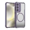 Husa de protectie Samsung S25, insertii carbon, MagSafe, antisoc, Mov, Oem