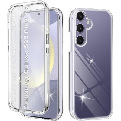 Husa 360 ALC Mobile, compatibila cu Samsung Galaxy S25 Plus, V2 Transparent fata+spate foto