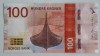 Bancnota Norvegia 100 Kroner 2016 - Bancnote Norvegie Coroane Norvegiene