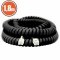 Cablu receptor telefon spiralat RJ10 4P4C - RJ10 4P4C 1.8m negru
