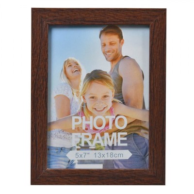 Ramă Foto Decorativă, MDF, Maro &amp;Icirc;nchis, Fotografie 13x18cm, Dimensiune 16x21cm foto
