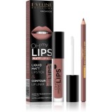 Eveline Cosmetics OH! my LIPS Matt set &icirc;ngrijire buze 02 Milky Chocolate 2 buc