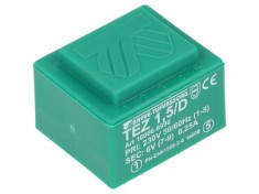 Transformator &icirc;ncapsulat 1,5VA 230V 6V 250mA PCB